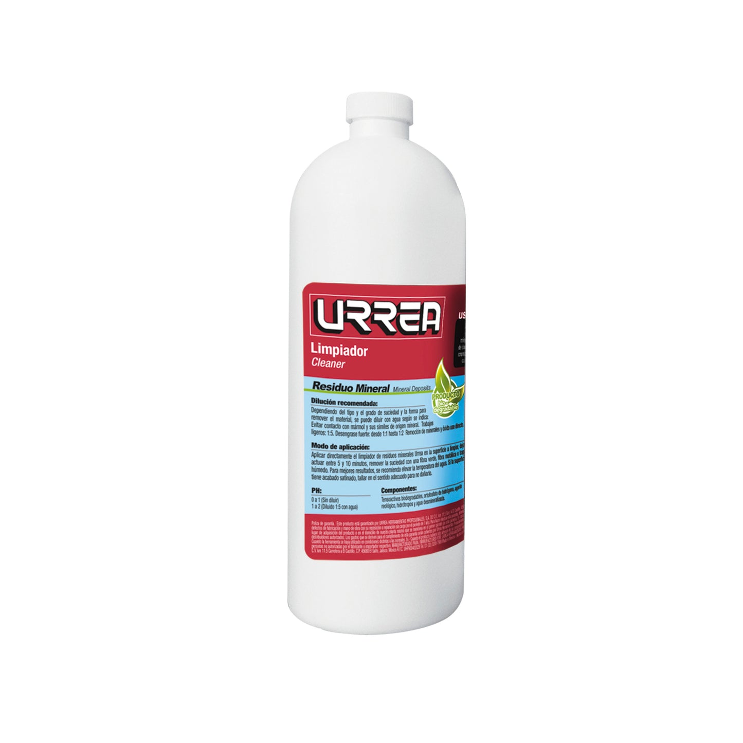 Paquete de 12 piezas de Limpiador de residuos minerales 960 ml Urrea