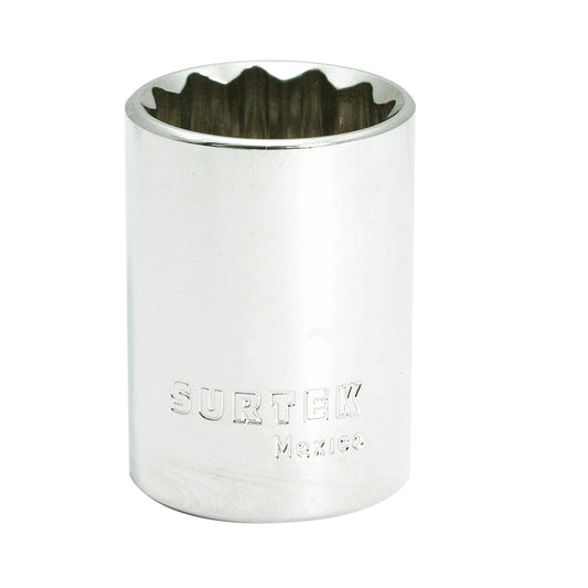 Paquete de 6 piezas de Dado en pulgadas cuadro de 1/2", 12 puntas, 1-3/16" Surtek