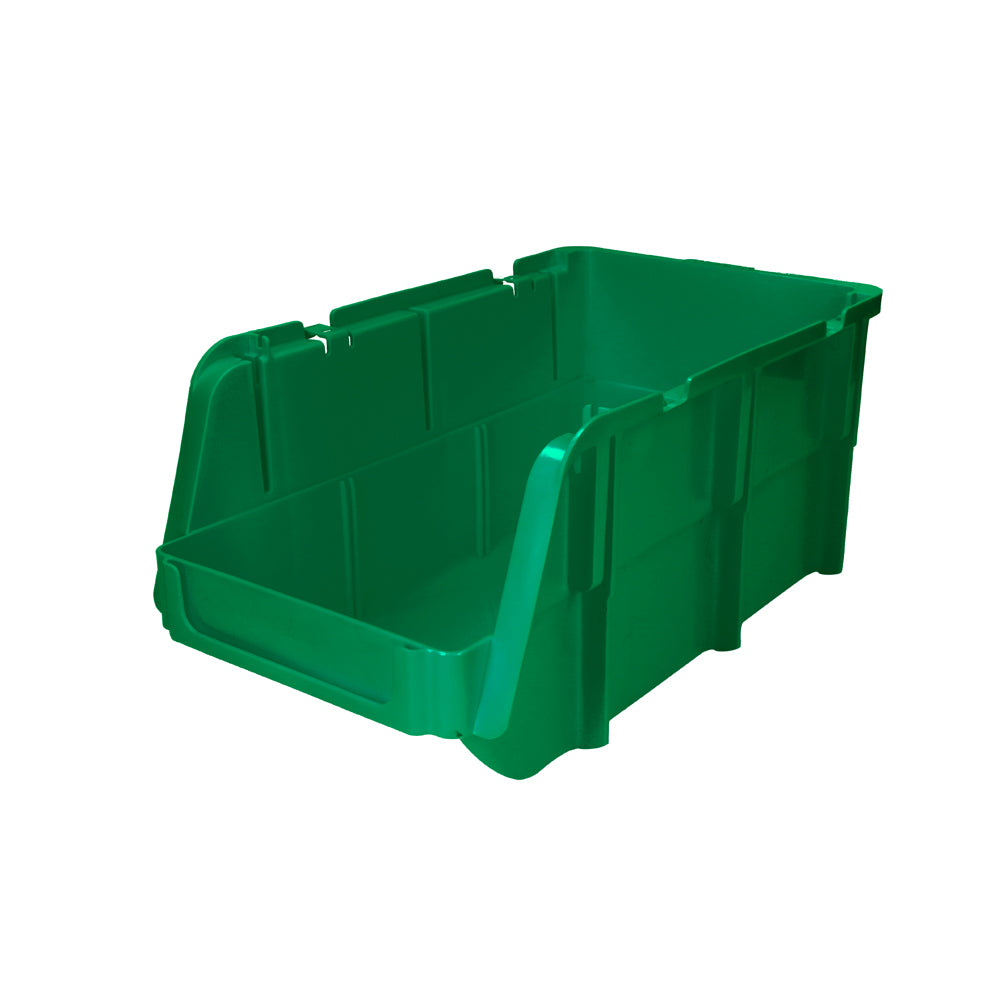 Paquete de 4 piezas de Gaveta plástica color verde pico de pato 11" x 6" x 5" Surtek