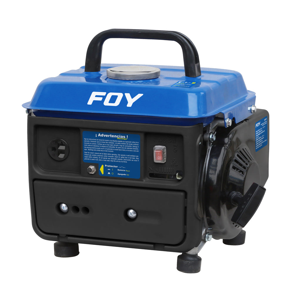 Generador a gasolina 700 W, 63 cc, voltaje de salida 120 V Foy