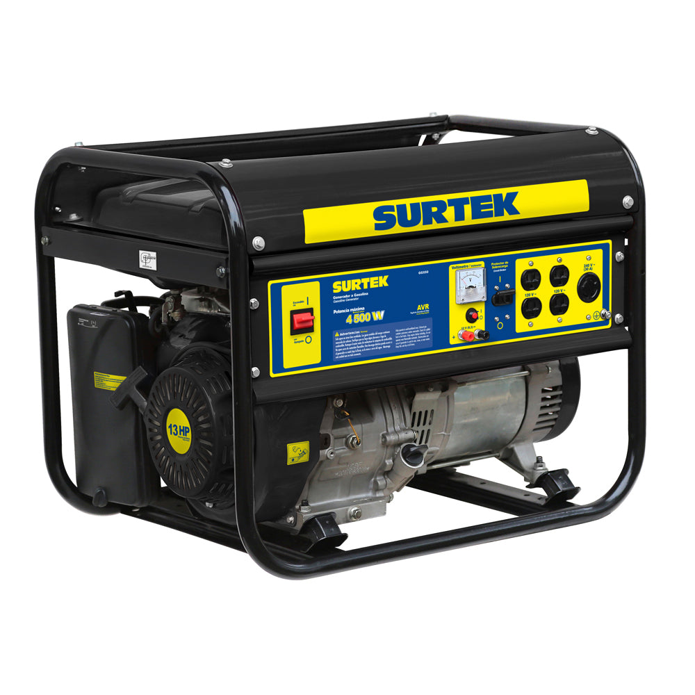 Generador a gasolina 5000 W, 389 cc, voltaje de salida 120 V Surtek