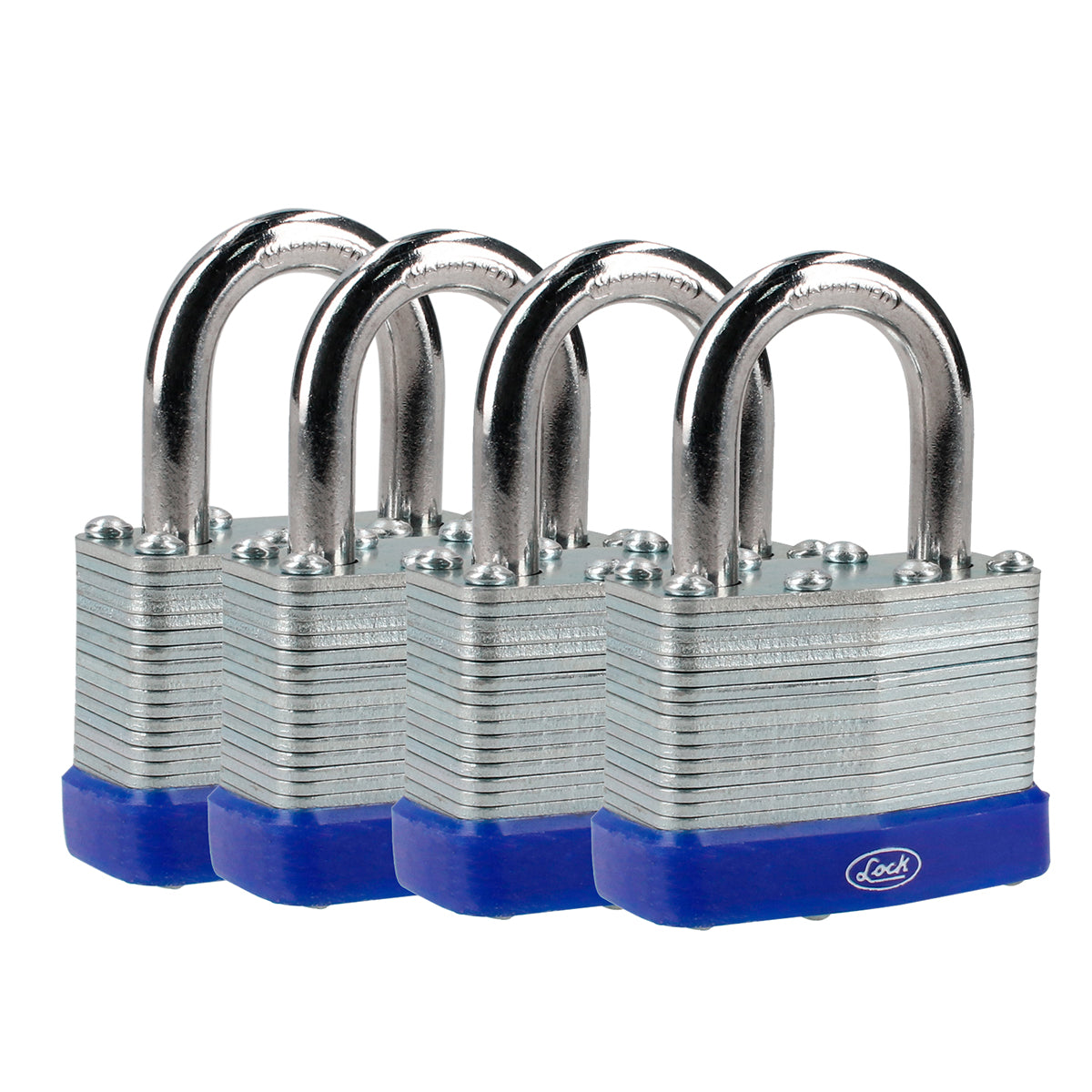 Juego de candados laminados 40 mm, llave estándar, 4 piezas Lock