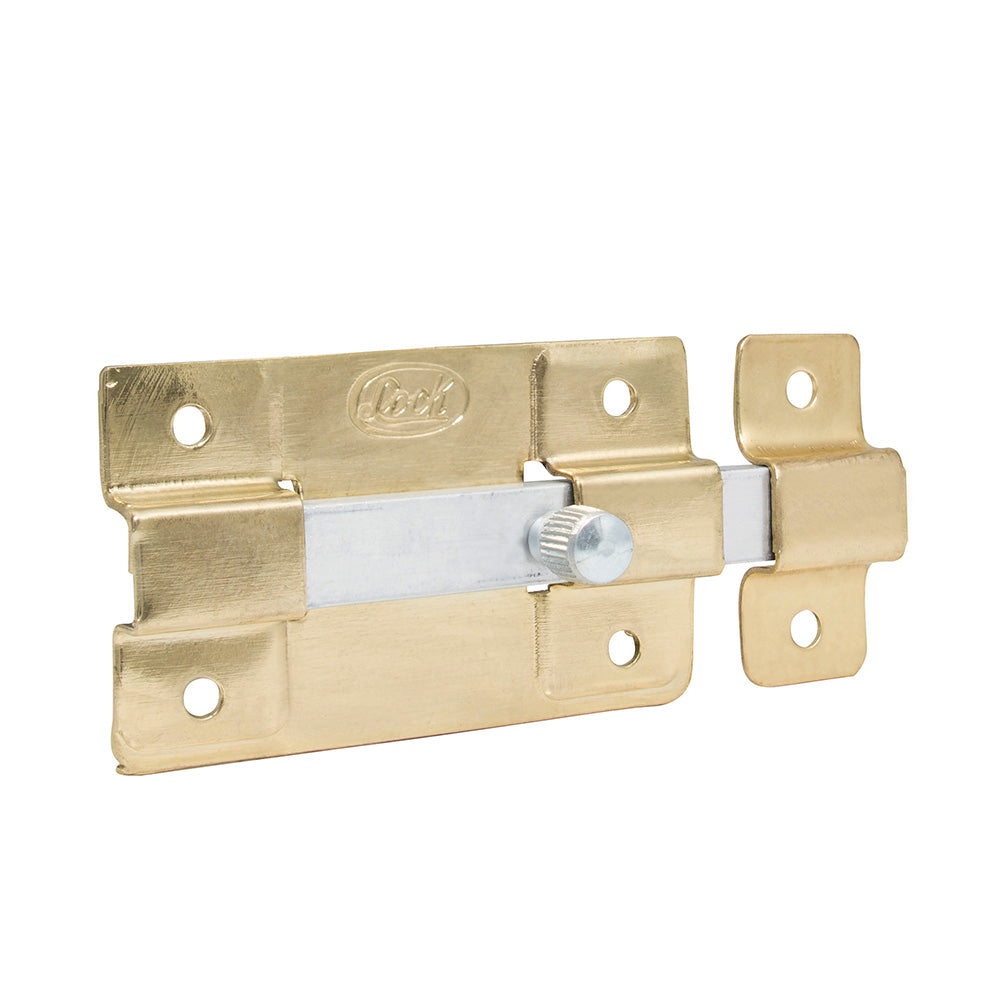 Pasador de sobreponer 5 cm latón brillante Lock