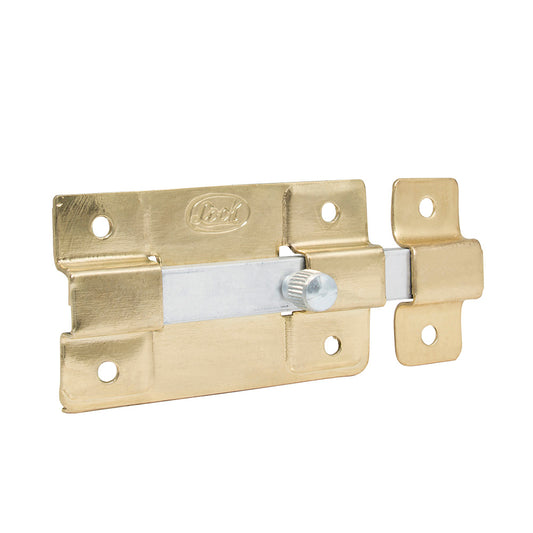 Pasador de sobreponer 12 cm latón brillante Lock