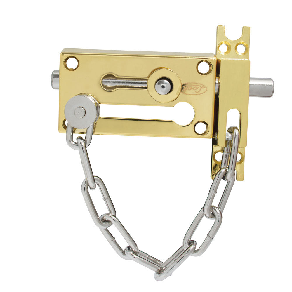 Pasador de sobreponer de cadena latón brillante Lock