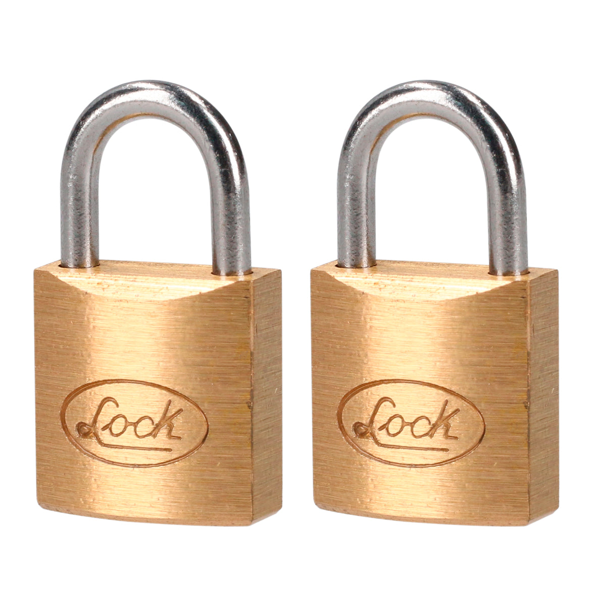 Juego de candados de latón cortos 20 mm, llave estándar, 2 piezas Lock