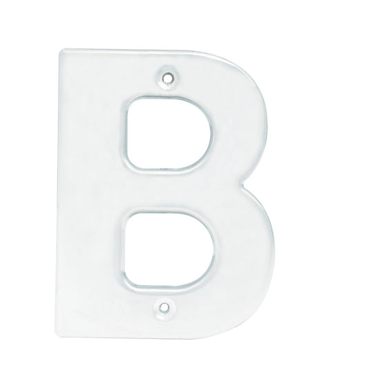 Paquete de 5 piezas de Letra B bold 4" cromo satinado Lock