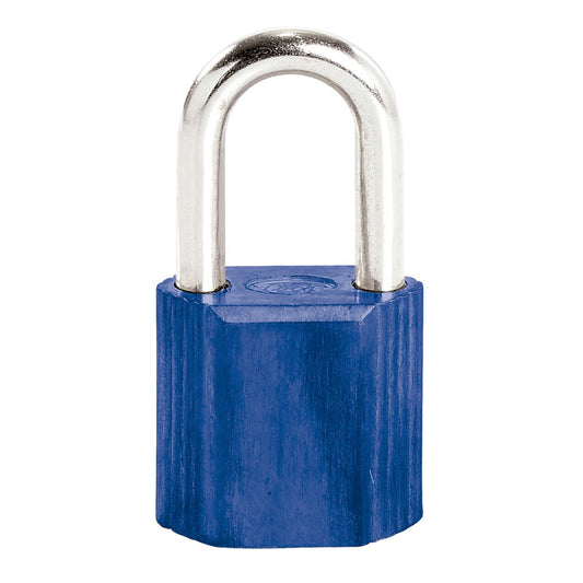 Candado No.9 largo 38 mm, color azul, llave estándar Lock