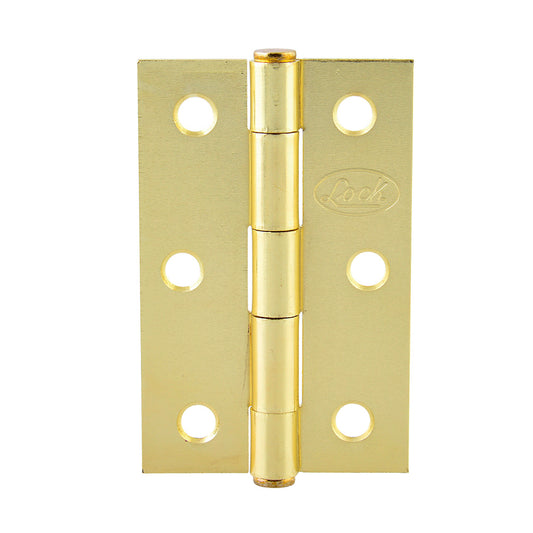 Paquete de 10 piezas de Bisagra alargada de acero latón brillante 2" x 1.61" Lock