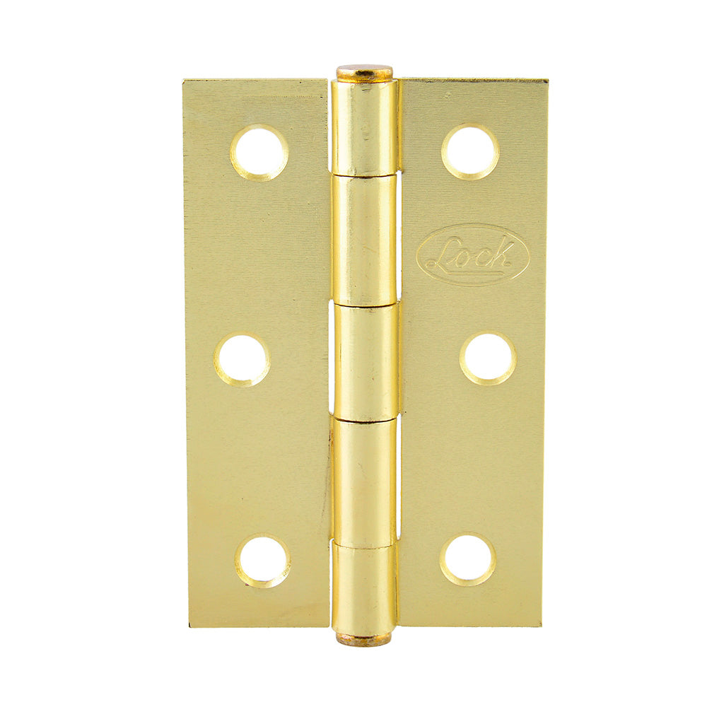 Paquete de 10 piezas de Bisagra alargada de acero latón brillante 3" x 2.08" Lock