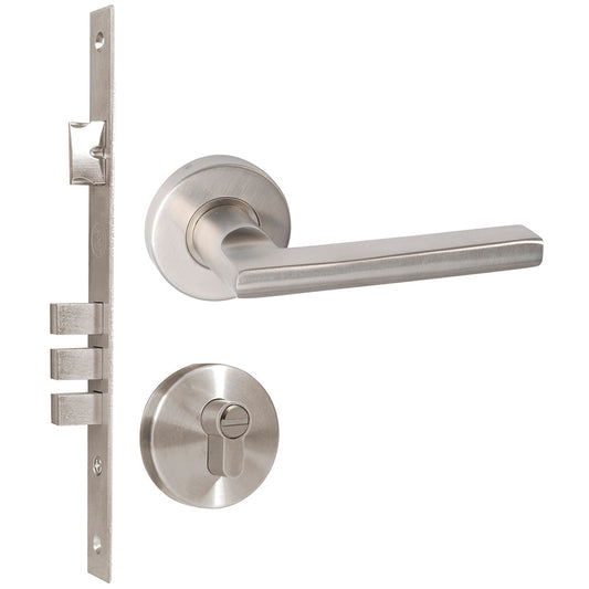 Manija Davos para baño función privacia, acero inoxidable, mecanismo embutir, visual Lock