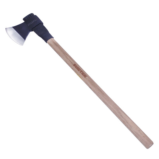 Paquete de 2 piezas de Hacha de labor entera con cabeza forjada en acero con mango de madera 36", 3-1/2 Lb Surtek