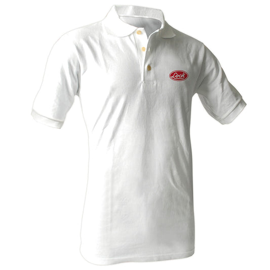 Playera tipo polo para caballero, color blanco talla CH Lock