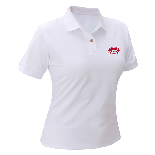 Playera tipo polo para dama color blanco talla CH Lock