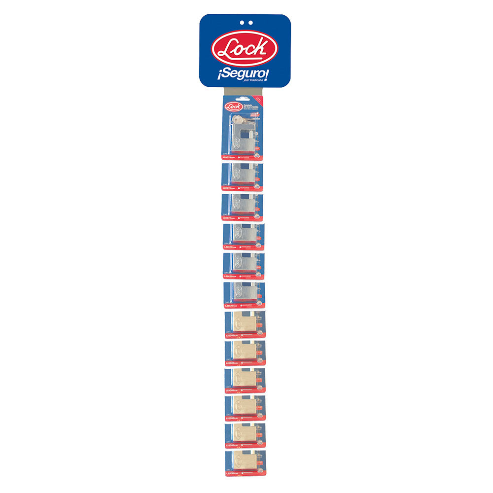 Tira de impulso con candados para cortina llave tetra 8 x 100 cm, 13 piezas Lock