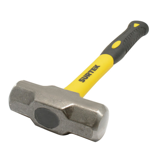 Paquete de 2 piezas de Marro octagonal cabeza forjada con mango corto de fibra de vidrio de 12", 2 lb Surtek