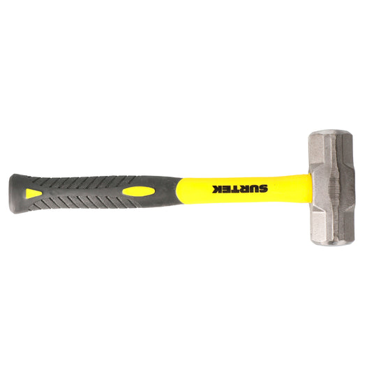 Paquete de 2 piezas de Marro octagonal cabeza forjada con mango corto de fibra de vidrio de 12", 3 lb Surtek
