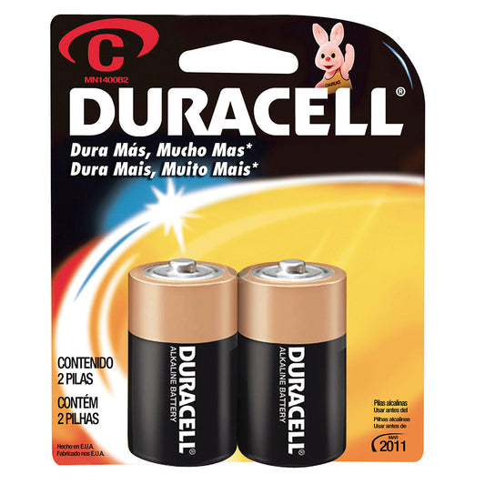 Paquete de 8 piezas de Pila alcalina Duracell® "C", 2 piezas Surtek