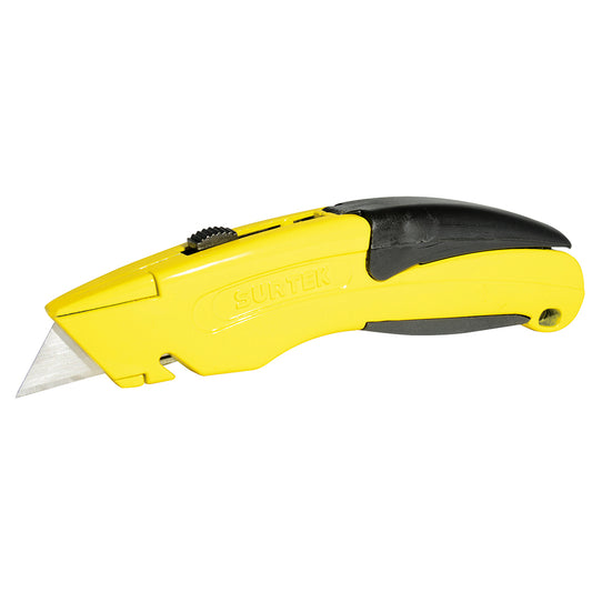 Navaja utilitaria retráctil curva con grip de 6" Surtek