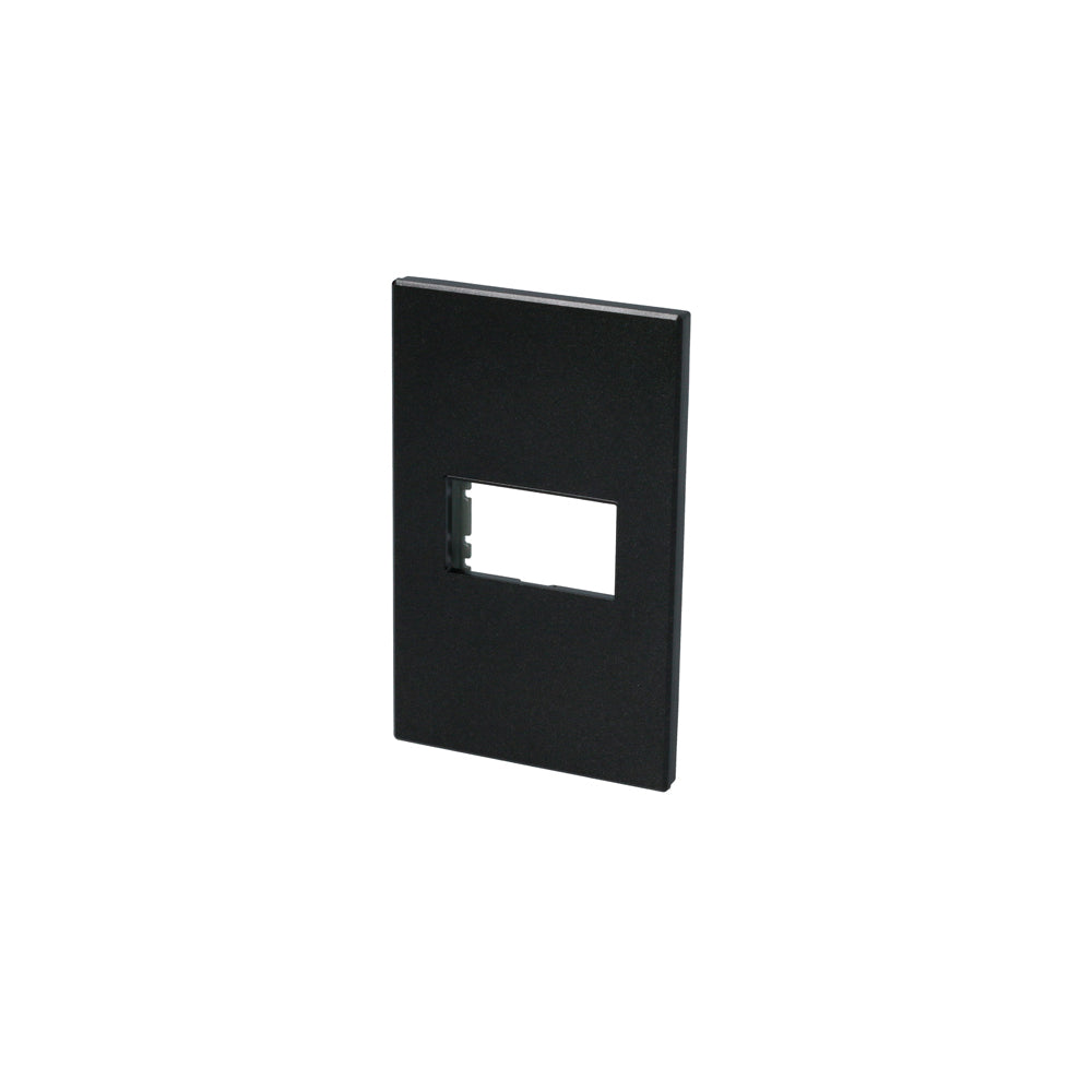 Paquete de 20 piezas de Placa 1 módulo 1/3, línea Premium, color negro Surtek