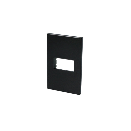 Paquete de 20 piezas de Placa 1 módulo 1/3, línea Premium, color negro Surtek