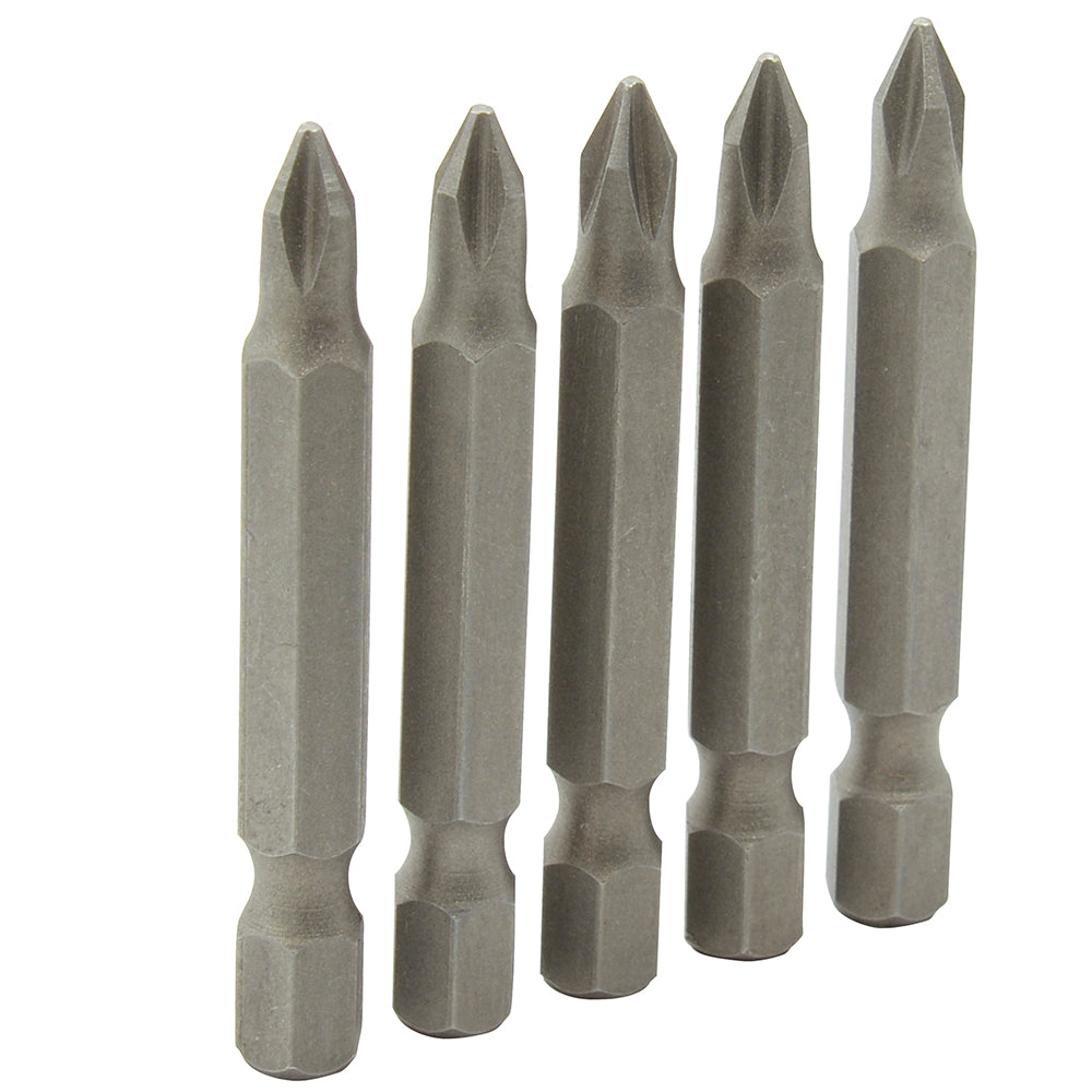 Paquete de 12 piezas de Punta Phillips para destornillador hexágono de 1/4", #0 x 2" Surtek