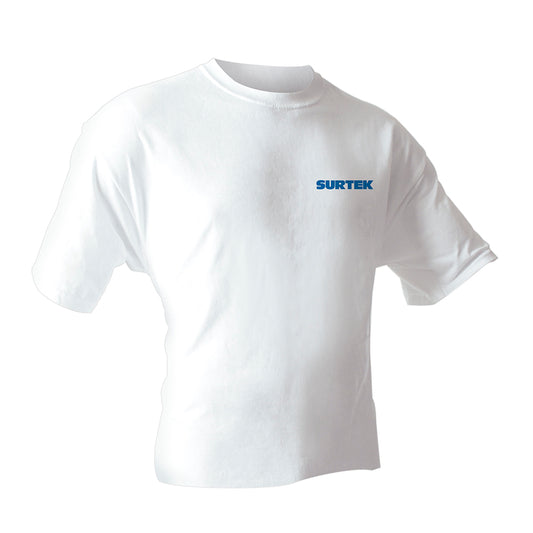 Playera cuello redondo color blanco talla EG Surtek