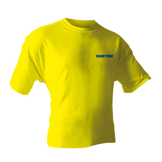 Playera cuello redondo color amarillo talla G Surtek