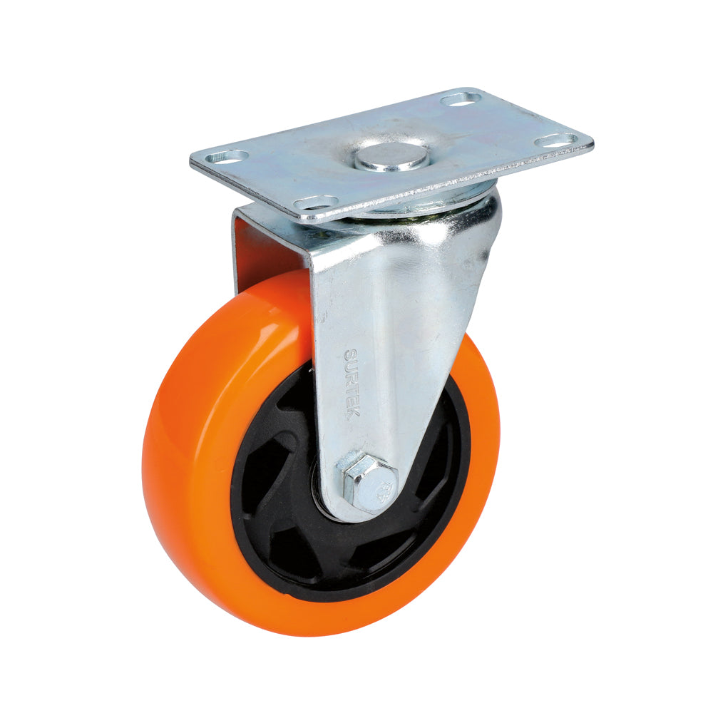 Rodaja de PVC naranja giratoria 2-1/2" Surtek