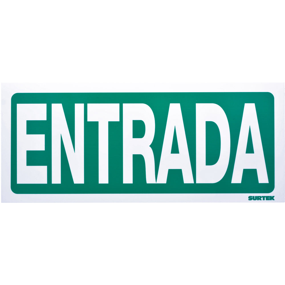 Paquete de 3 piezas de Señal "Entrada" Surtek