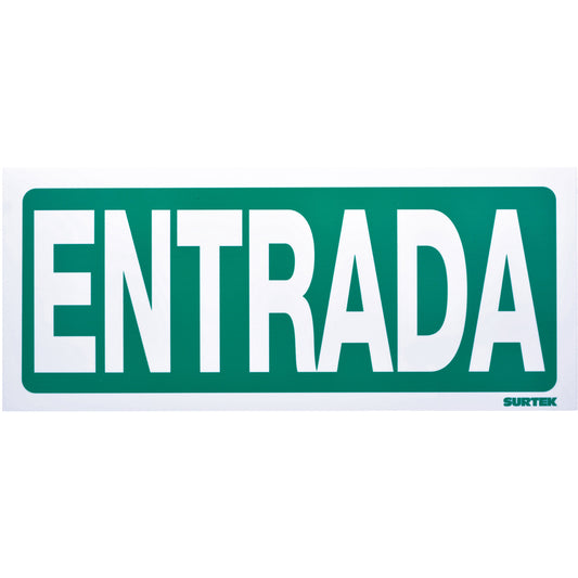 Paquete de 3 piezas de Señal "Entrada" Surtek
