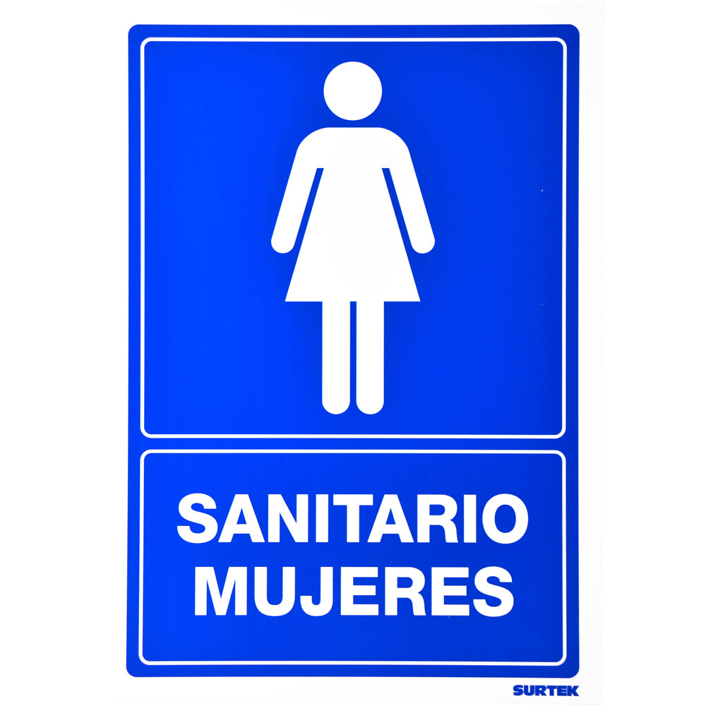 Paquete de 3 piezas de Señal "Sanitario mujeres" Surtek