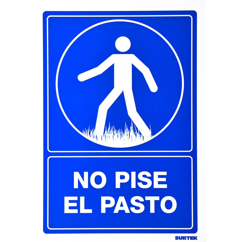 Paquete de 3 piezas de Señal "No pise el pasto" Surtek