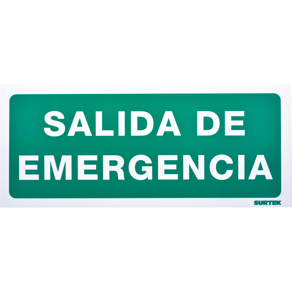 Paquete de 3 piezas de Señal "Salida de emergencia" Surtek