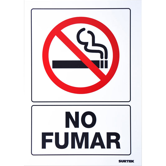 Paquete de 3 piezas de Señal "No fumar" Surtek