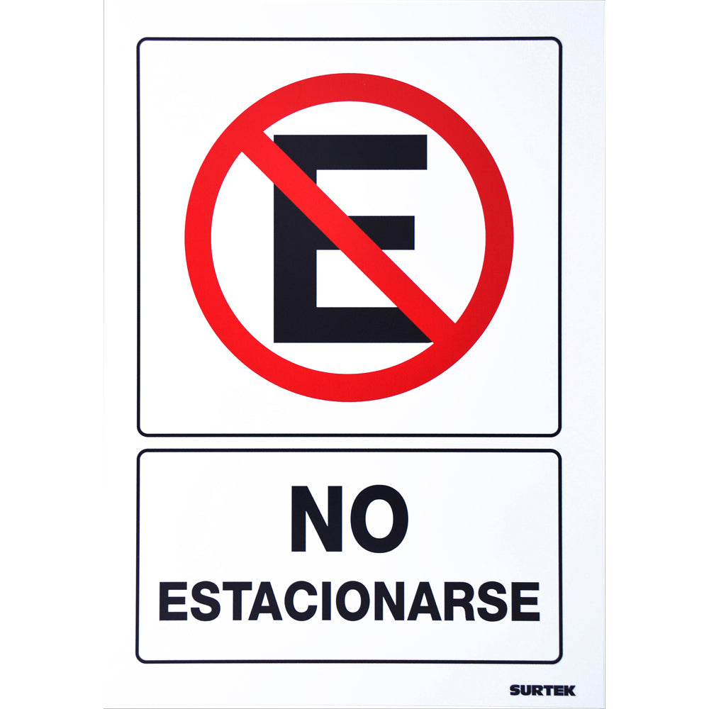 Paquete de 3 piezas de Señal "No estacionarse" Surtek