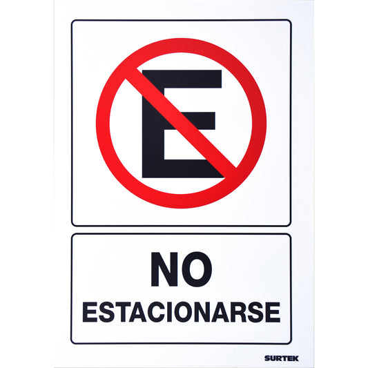 Paquete de 3 piezas de Señal "No estacionarse" Surtek