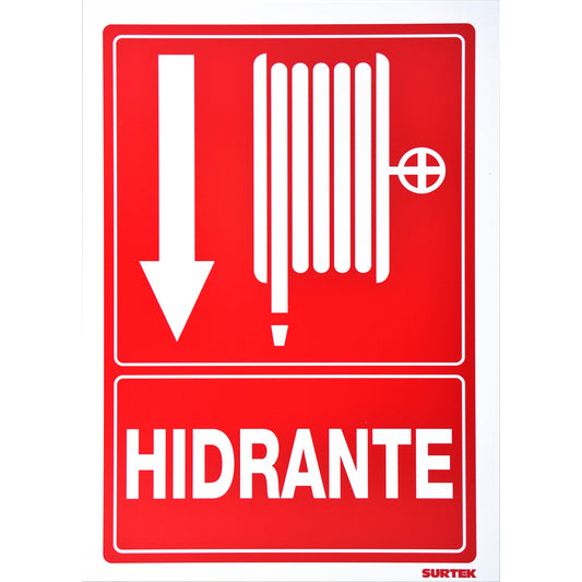 Paquete de 3 piezas de Señal "Hidrante" Surtek