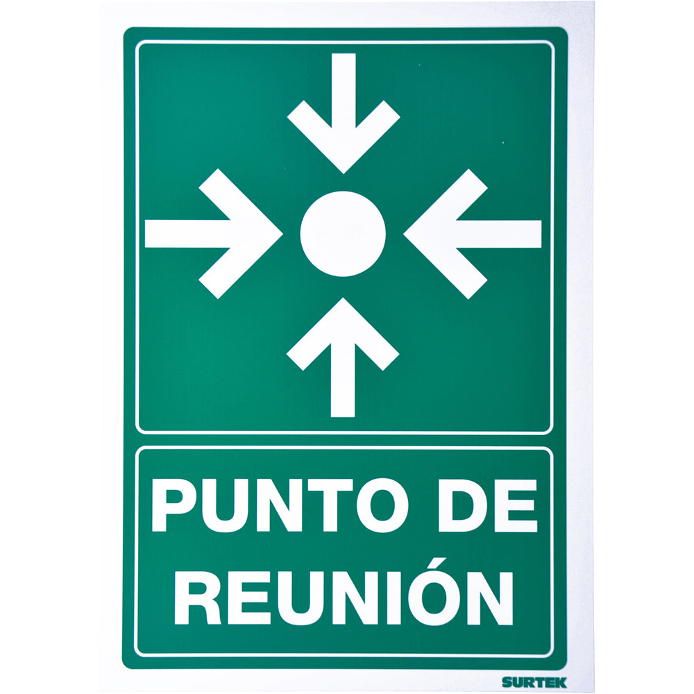 Paquete de 3 piezas de Señal "Punto de reunión" Surtek