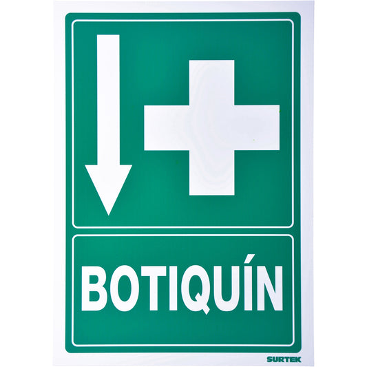 Paquete de 3 piezas de Señal "Botiquín" Surtek