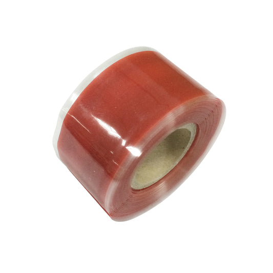 Paquete de 12 piezas de Cinta de silicón de autofusión rojo 3 m x 2.5 cm Urrea
