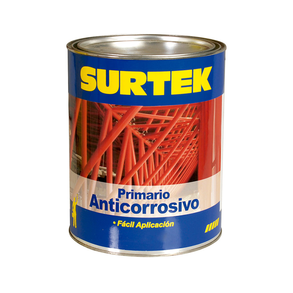 Esmalte anticorrosivo para metal 1 Lt color rojo óxido Surtek