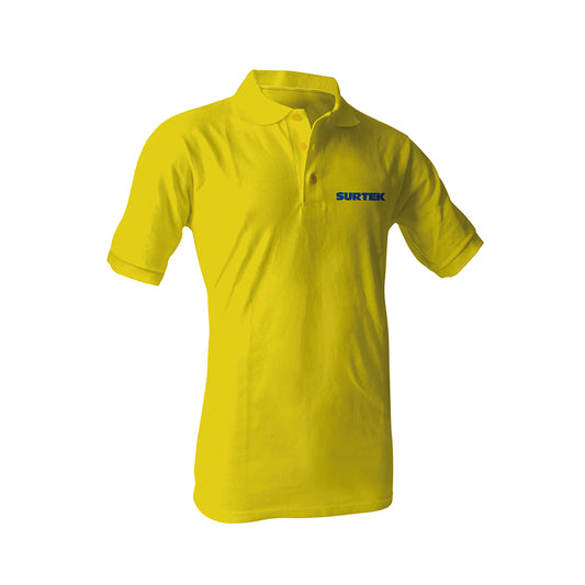 Playera tipo polo para caballero color amarillo talla EG Surtek