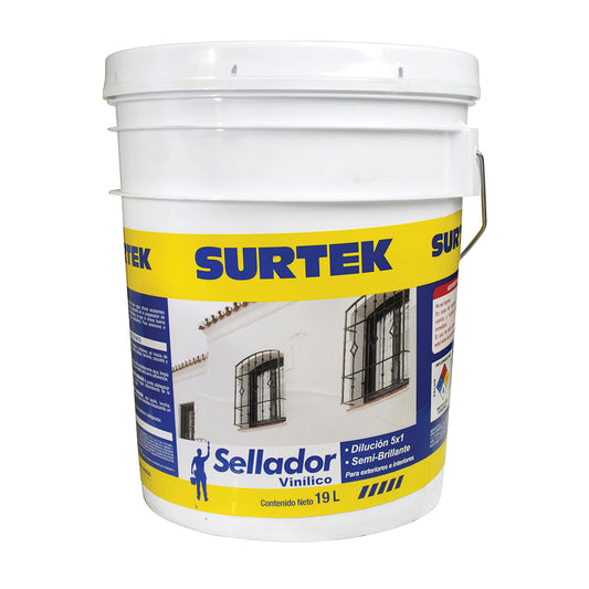 Sellador vinílico 19 Lt color blanco Surtek