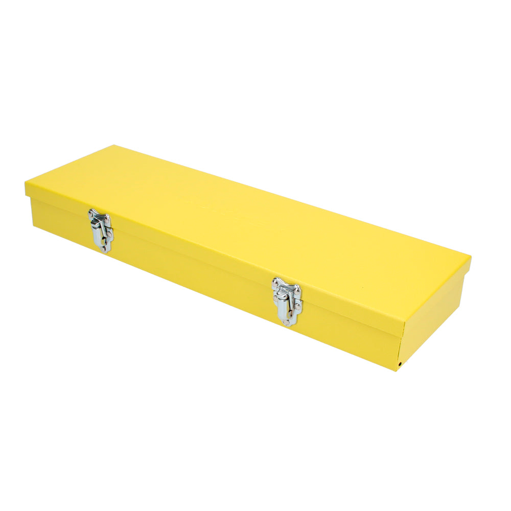 Caja metálica usos multiples color amarillo 17" x 5" x 2" Surtek