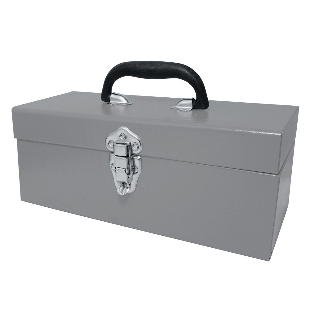 Caja portaherramientas metálica color gris 14" x 6" x 6" Surtek