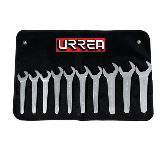 Juego de llaves de servicio satinadas métricas, 10 piezas Urrea