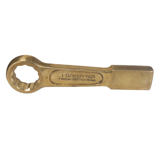 Llave de golpe plana de bronce-aluminio antichispa en pulgadas, 12 puntas, 1-13/16" Urrea