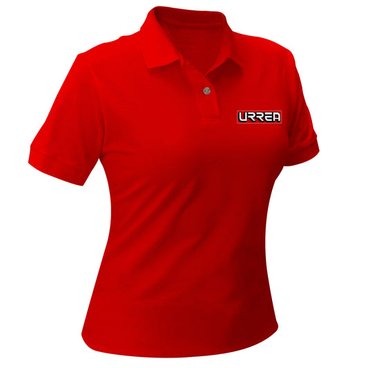 Playera tipo polo para dama color rojo talla CH Urrea