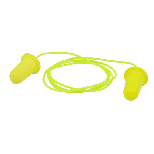 Paquete de 20 piezas de Tapones desechables de alta visibilidad color verde para oídos SNR 32 dB Urrea